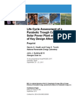 Life Cycle Assessment of a Parabolic Trough Concentrating Solar Power Plant