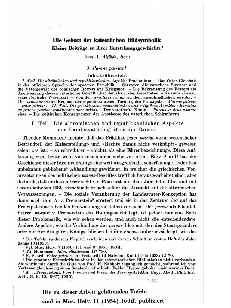 Die Geburt der kaiserlichen Bildsymbolik kleine Beiträge zu ihrer Entstehungsgeschichte Tl I Die altrömischen und republikanischen Aspekte des