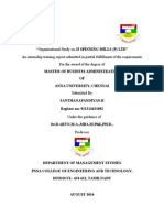 Organizational Study of JJ Spinning Mills