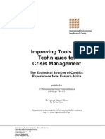 Improving Tools and Techniques For Crisis Management: The Ecological Sources of Con Ict: Experiences From Eastern Africa