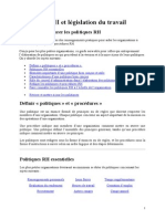 Politiques RH Et Législation Du Travail