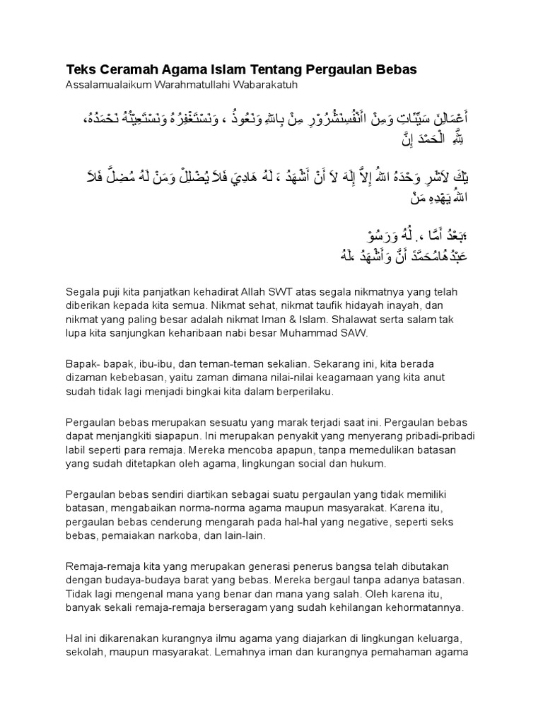 Teks Pidato Tentang Iman Kumpulan Referensi Teks Pidato