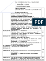 Cronograma de Aula Tic - Quinta-Feira