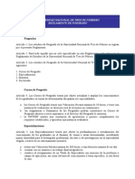 UNTREF, Reglamento de Posgrados