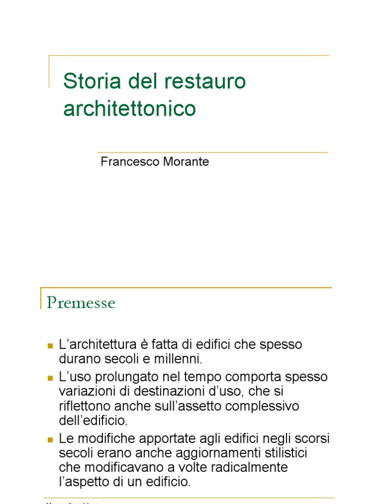 Storia Restauro | PDF