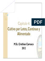 Cultivos por Lotes, Continuo y Alimentado