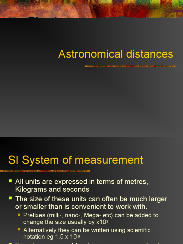 Understanding Astronomical Distance Units | PDF | Astronomical Unit ...