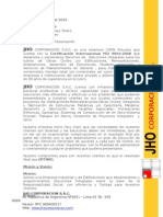 Carta de Presentacion - Jho Corporacion