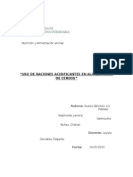 Uso de raciones acidificantes en alimentación de cerdos