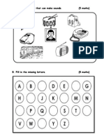 A.Colour The Things That Can Make Sounds. (5 Marks)