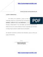 Formato Carta Recomendacion