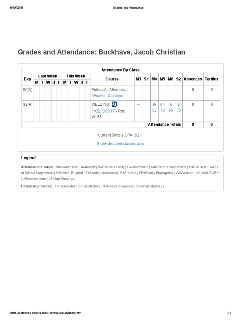 Grades and Attendance | PDF