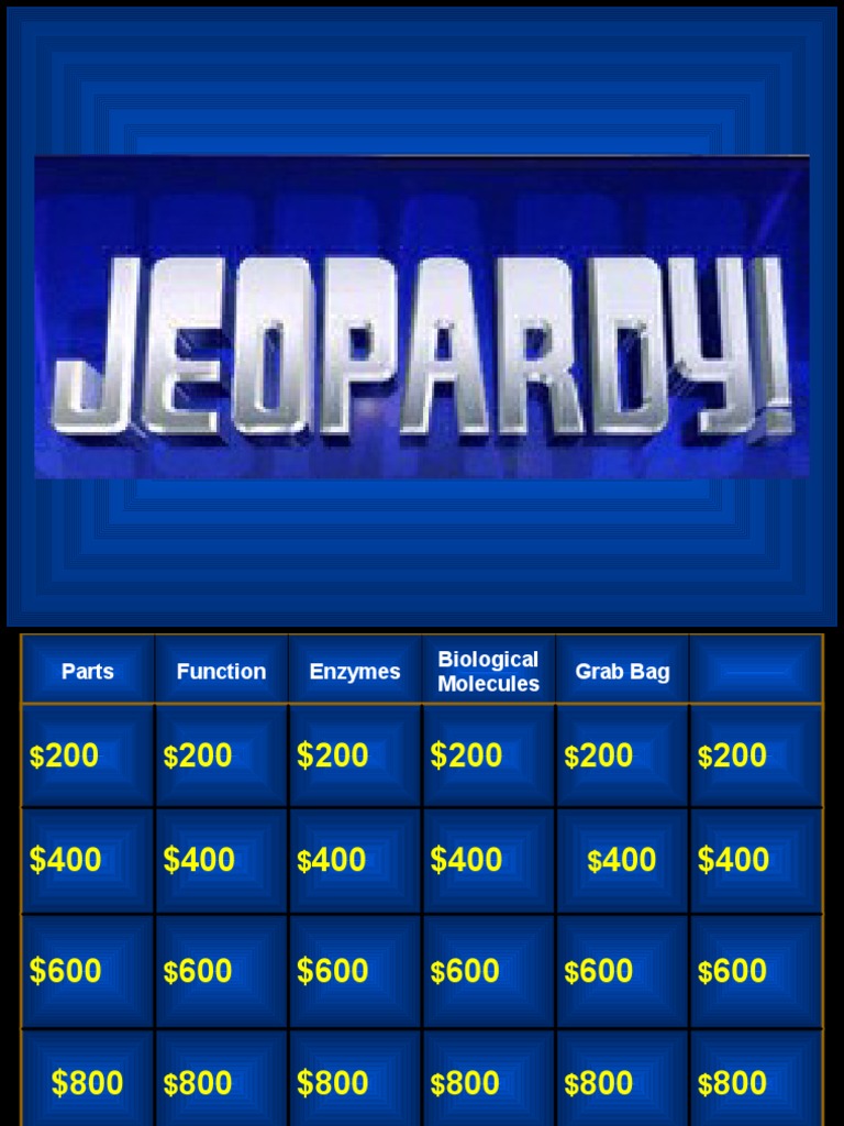 Jeopardy Test Review Digestive System PDF Human Digestive System