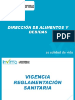 Vigencia Reglamentación Sanitaria