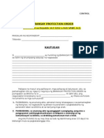Barangay Protection Order Form | PDF