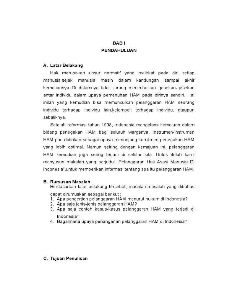 Makalah Pelanggaran Ham