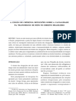 A Cessão de Créditos Reflexões Sobre A Causalidade Na Transmissão de Bens No Direito Brasileiro - Rodrigo Xavier Leonardo