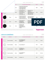 Lista de Acessorios 2015 Tupperware