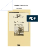 CALVINO, Italo. as Cidades Invisíveis