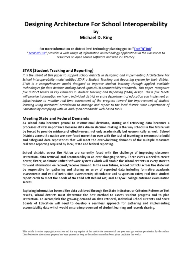 Designing Architecture For School Interoperability | PDF | Computing ...