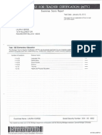 MTTC Test Scores