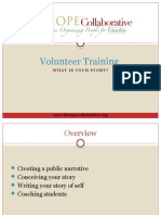 Volunteer Training: What Is Your Story?