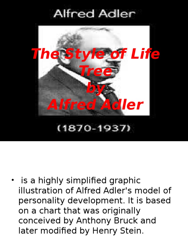 The Style of Life Tree Alfred Adler