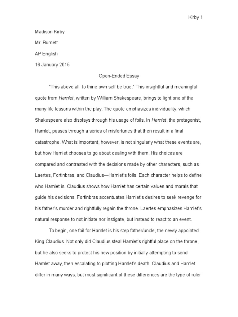 do not write as an essay!