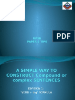 Paper 2 Section A Table For Complex Sentences (6 Pupils)