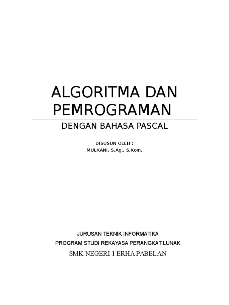 Algoritma dan Pemrograman Pascal | PDF