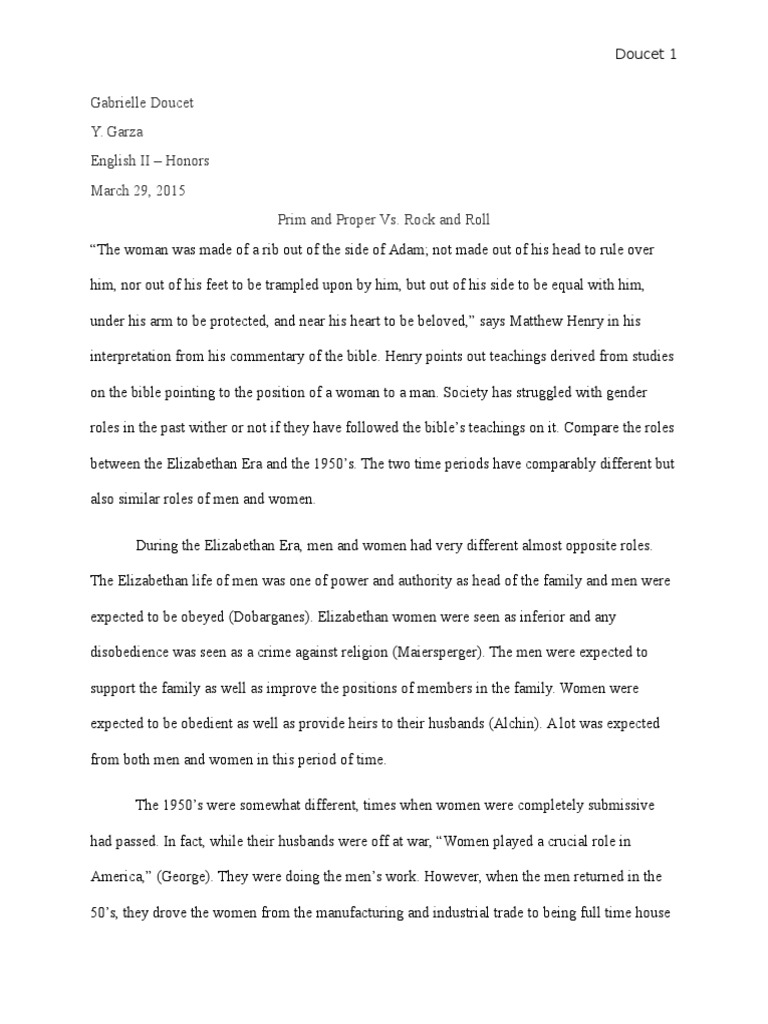 Comparative essay outline picture