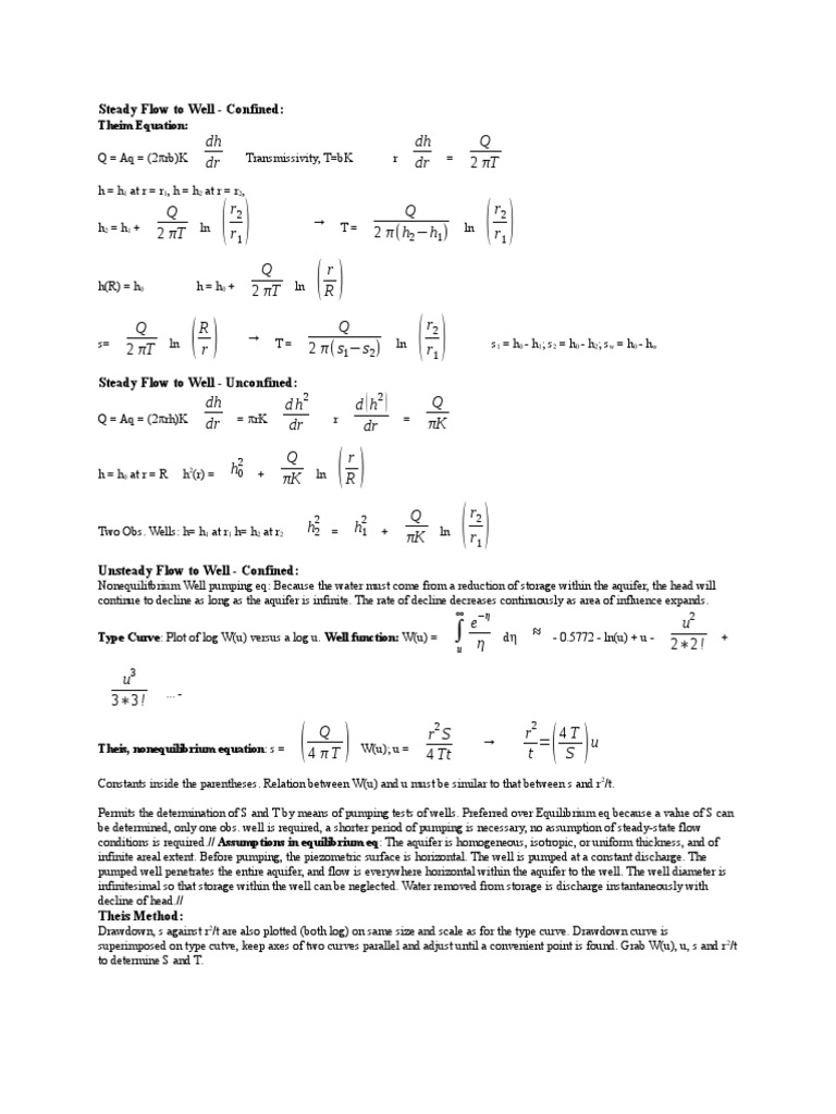Exam 2 Cheat Sheet | PDF | Hydrology | Civil Engineering