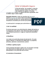 Como Administrar Un Pequeño Negocio