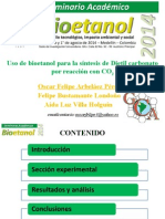 Uso de Bioetanol para La Síntesis de Dietil Carbonato Por Reacción Con CO2 - Oscar Felipe Arbelaez Perez