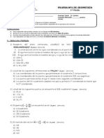 Prueba Plano Cartesiano y Vectores