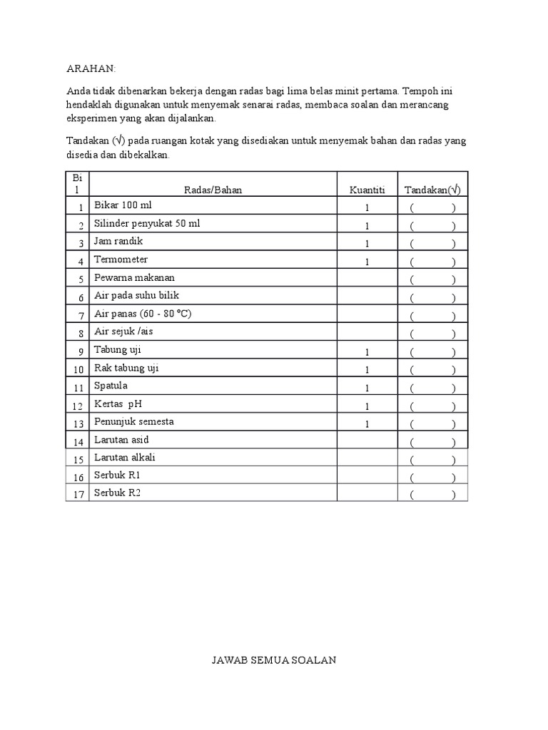 Soalan Amali Kimia Tingkatan 4 Pdf