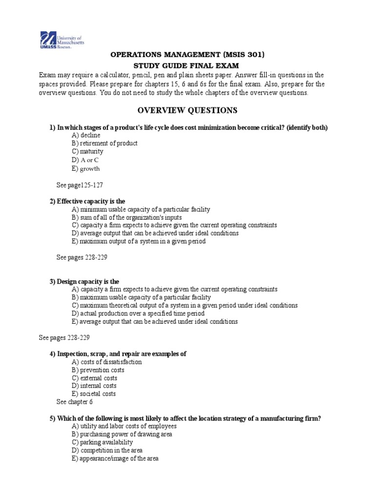 Spring - 2008 - MSIS 301 - STUDY GUIDE FINAL EXAM - Students | PDF ...