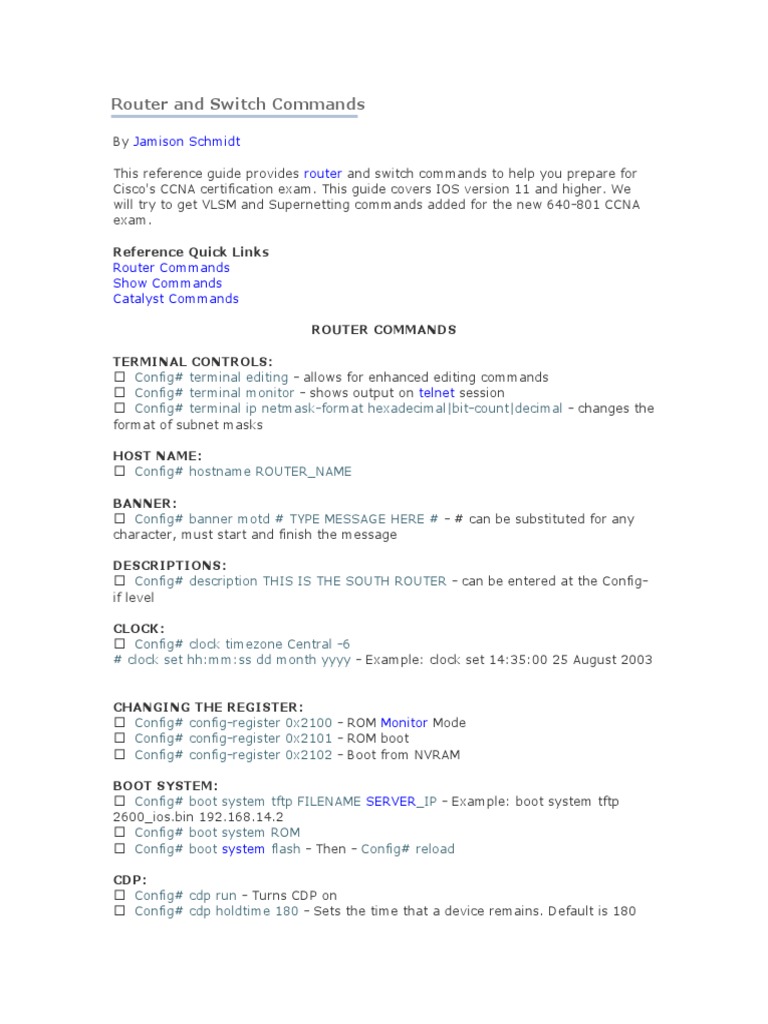 Router and switch commands pdf network socket ip address