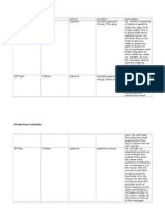 Production Schedule Web Drame