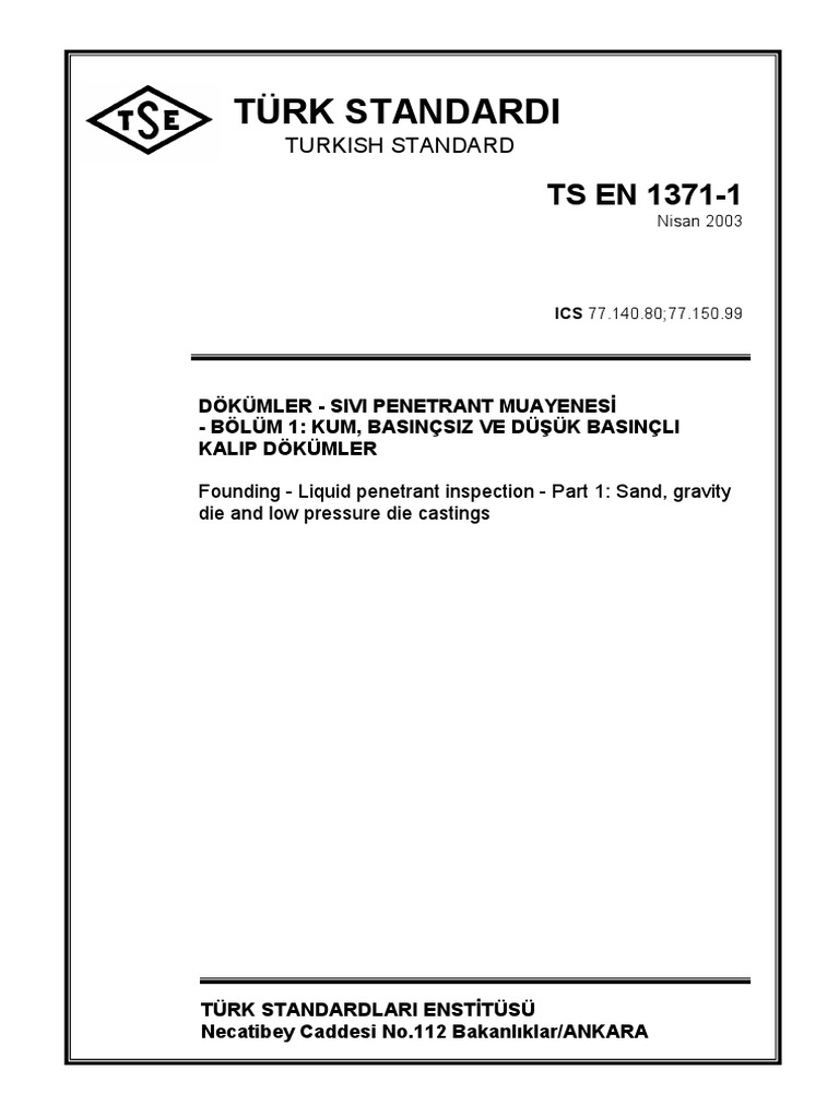 TS en 1371-1 | PDF