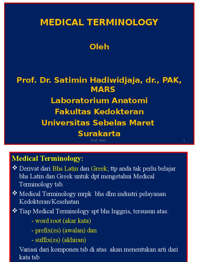 MEDICAL TERM Building Blocks