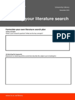 UoL Literature Search Planning Template