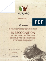 Môreson and The Wildlands Conservation Trust