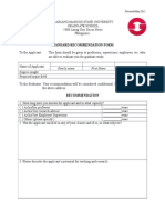 1c Standard Recommendation Form