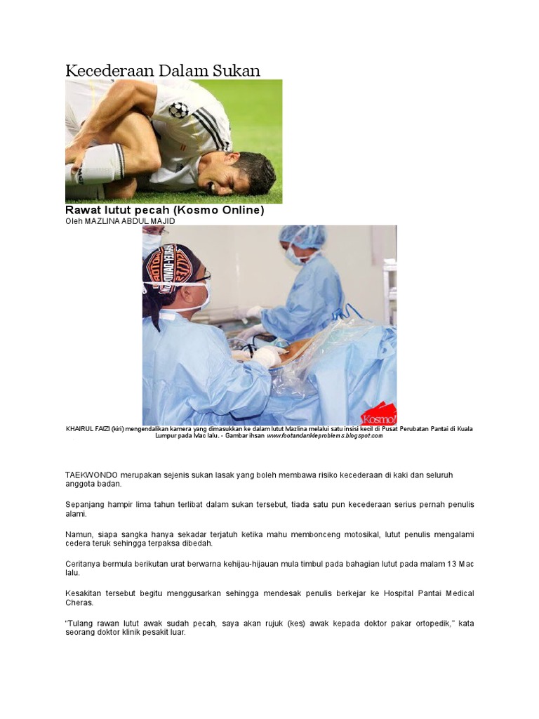 Kecederaan Dalam Sukan Lutut Pdf