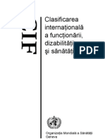 Clasificarea Internaţională a Funcţionării, Dizabilităţii şi sănătăţii