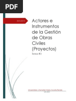 Actores e Instrumentos de La Gestion de Obras Civiles