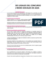 Bases Legales Concurso en Redes Sociales de AZZA