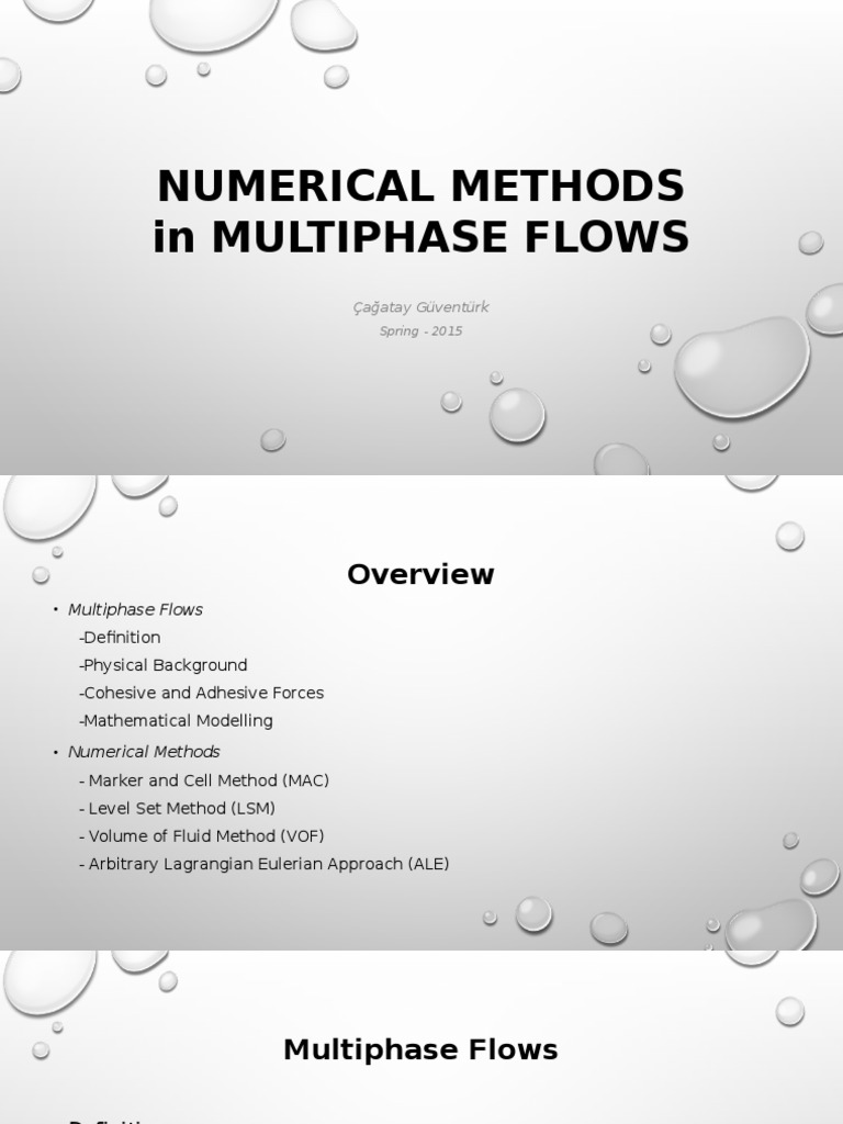 Numerical Methods in Multiphase Flows | PDF | Science & Mathematics