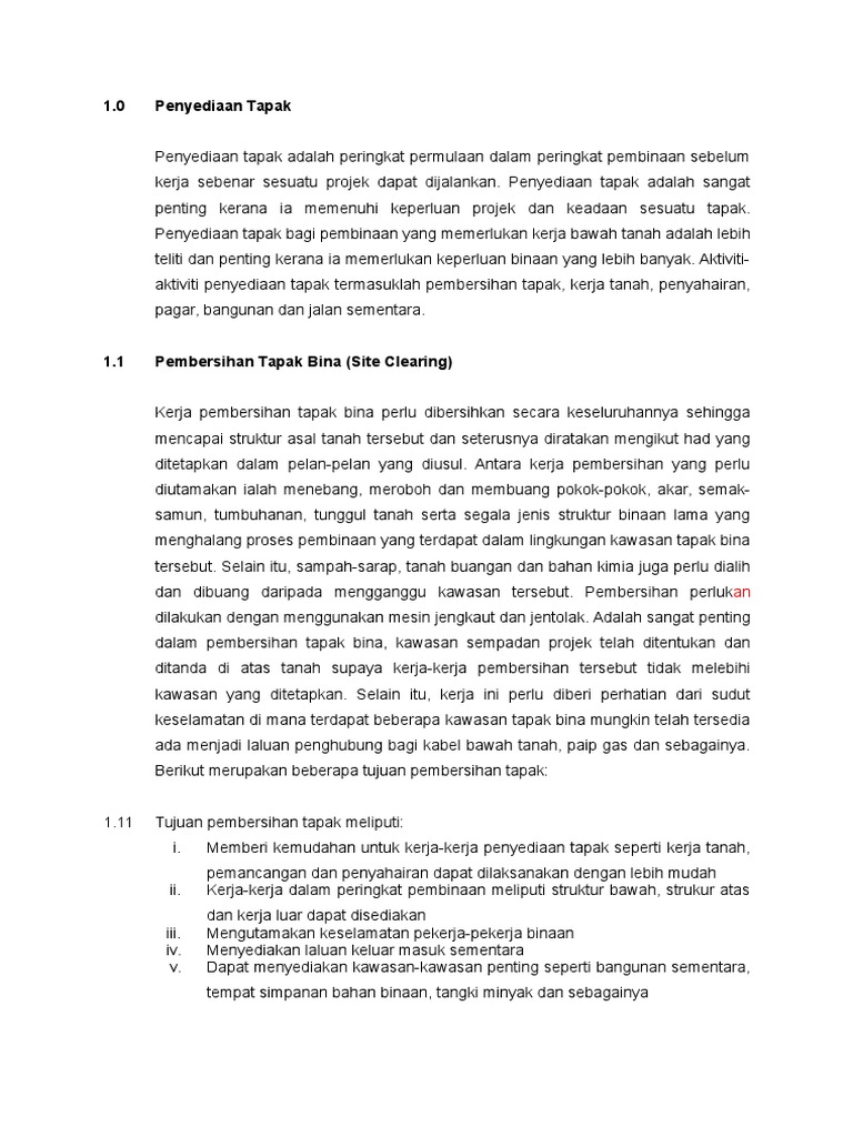 Penyediaan Tapak Pdf
